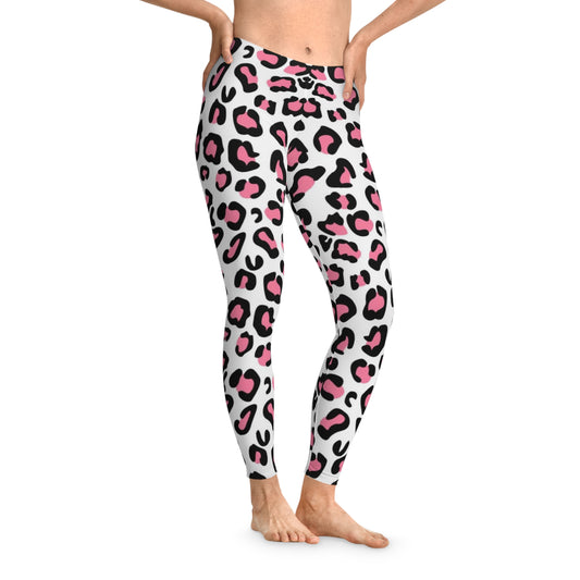 Women's Stretchy Leggings...Pink Leopard