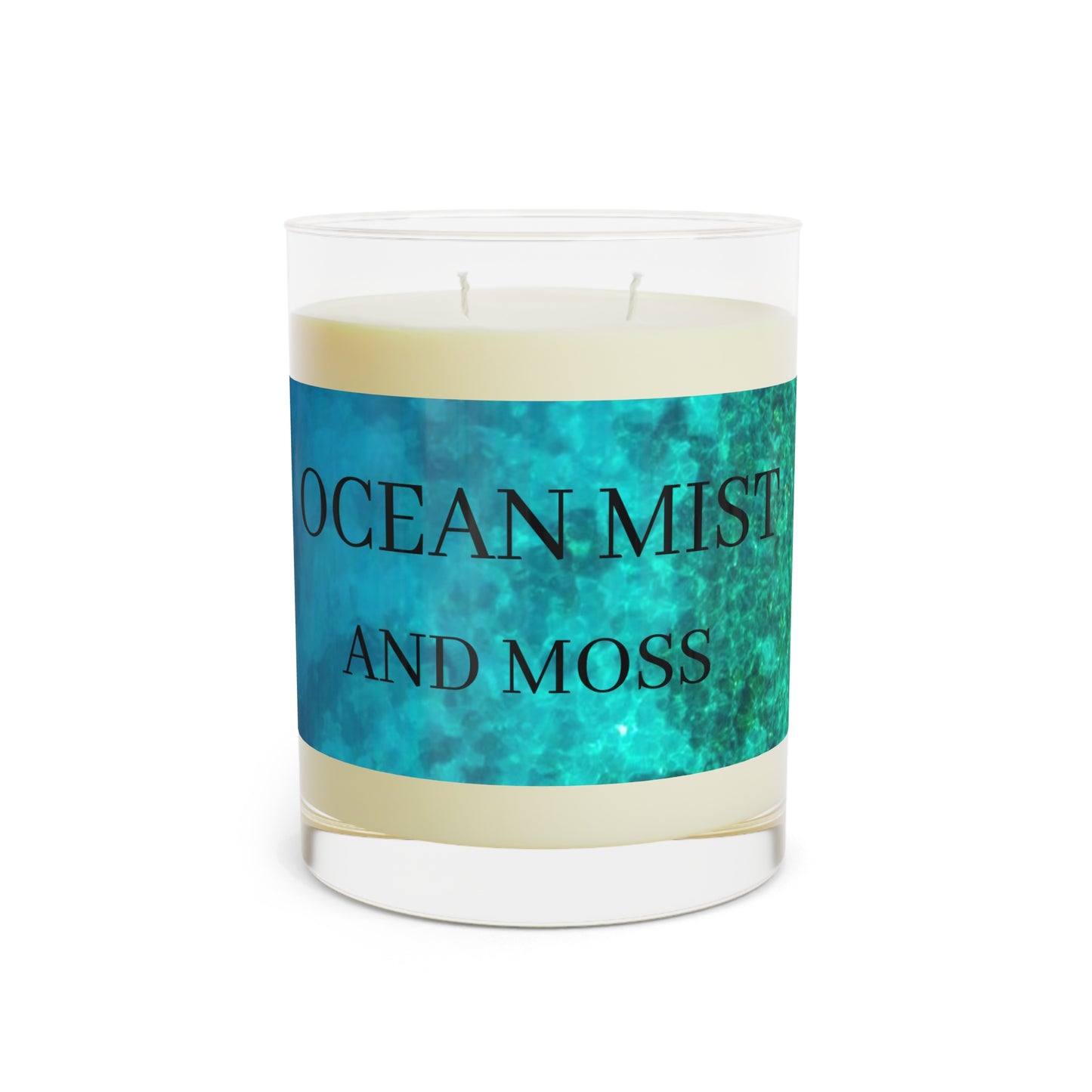 Ocean Mist and Moss Scented Candle - Full Glass, 11oz