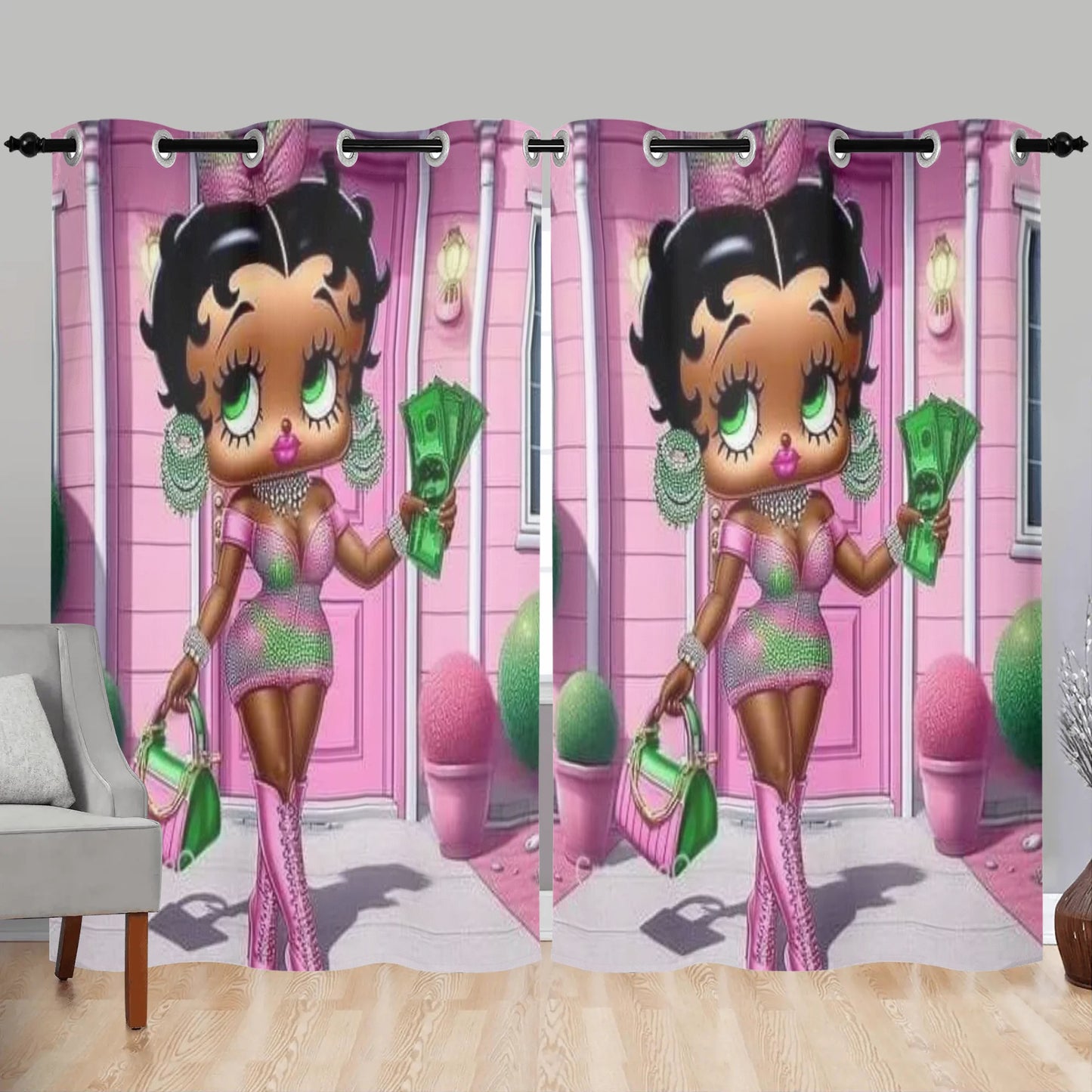 Window Curtains (2 PCS)...Betty w/Money