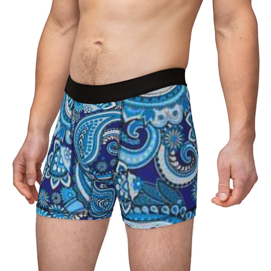 Men's Boxers...Blue Paisely