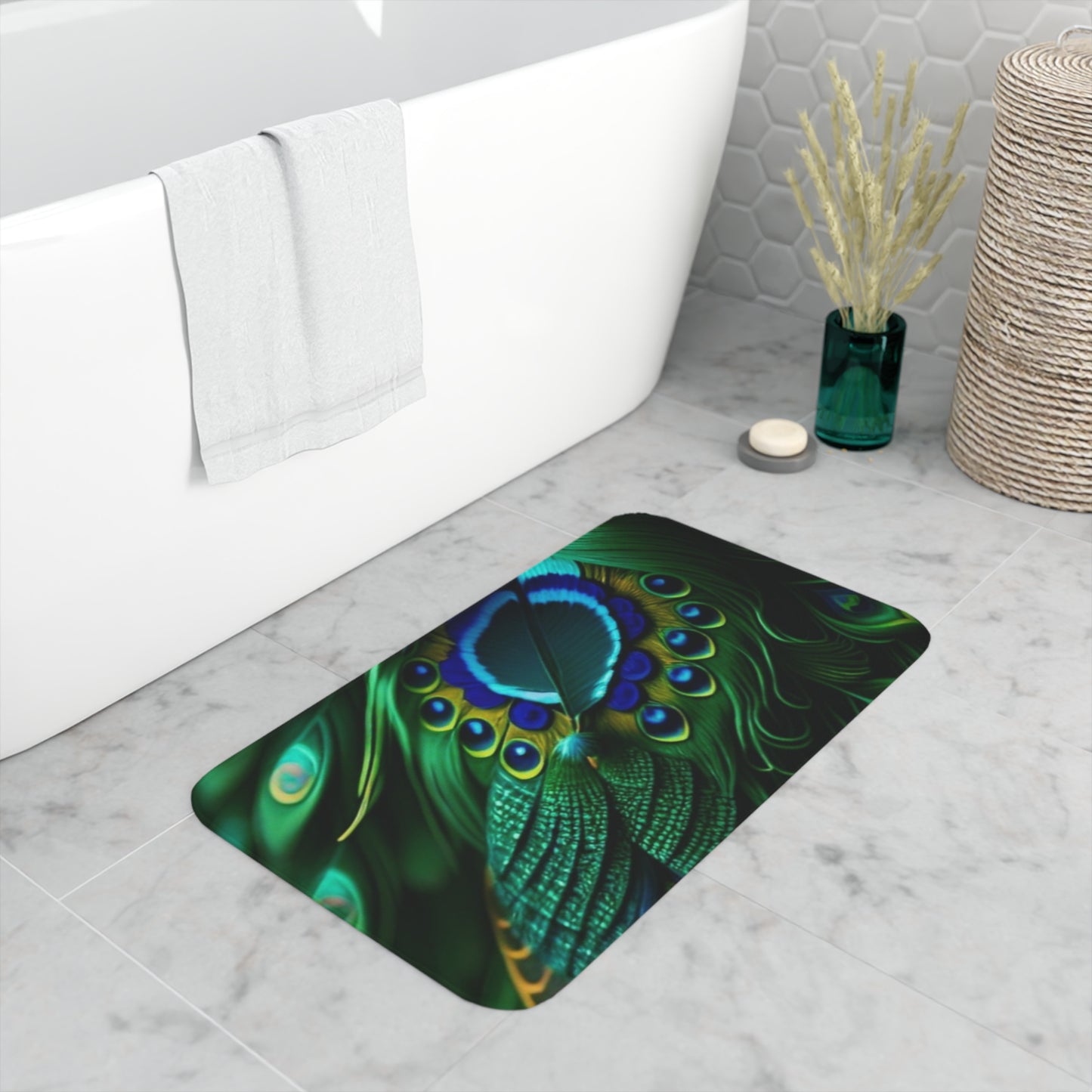 Bath Mat...Peacock