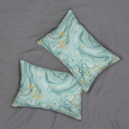 Lumbar Pillow...Azurite Marble