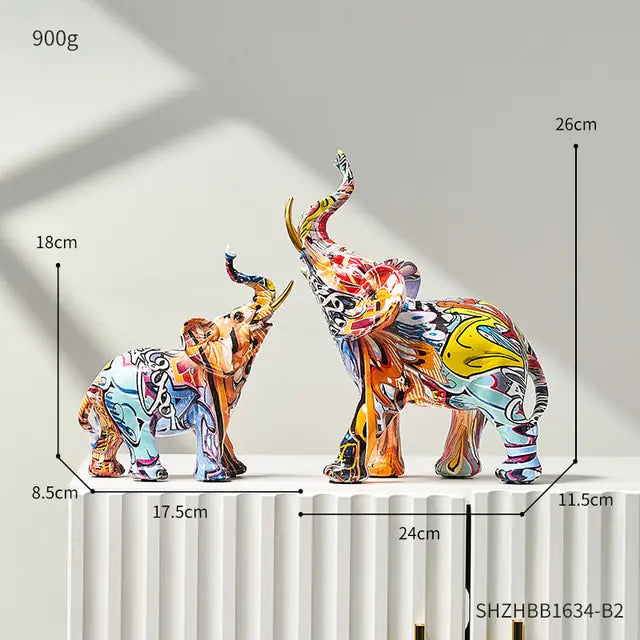 Painting Art Elephant Sculptures & Figurines Modern Decoration
